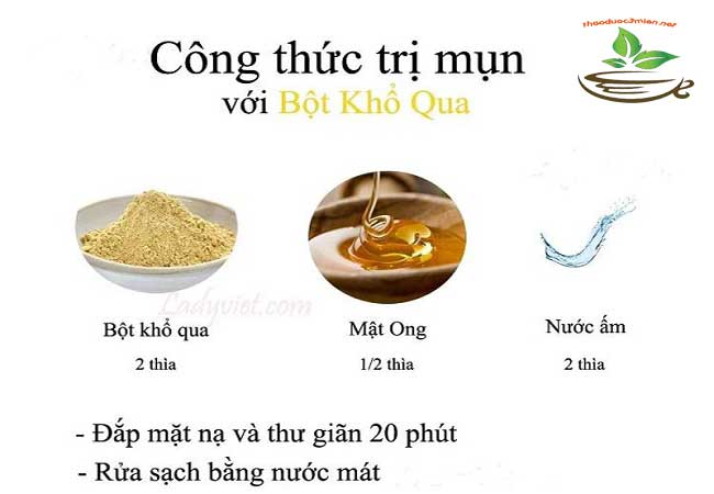 công thức trị mụn với bột khổ qua rừng