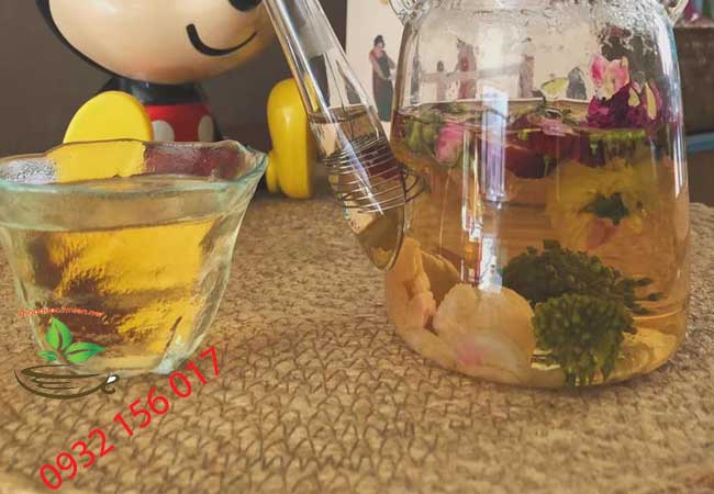 uống trà thảo mộc giảm cân giảm mỡ bụng